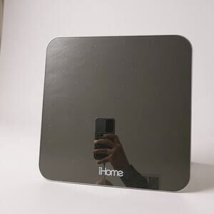 iHome Digital LED Bathroom Scale Black Glass Body Weight Scale Works
